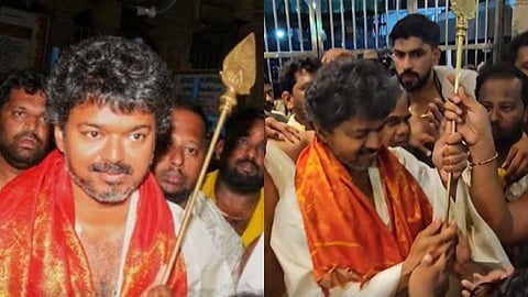 Vijay offers prayers at Thiruchendur Murugan Temple, authorities honour him with a 'vel'