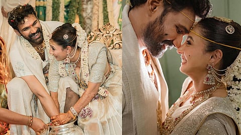 #Sreenivasakavyanam trends as wedding photos of Bellamkonda Sai Sreenivas and Kavya go viral