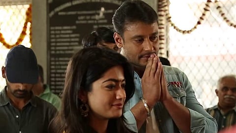 Yajamana song features interesting guests