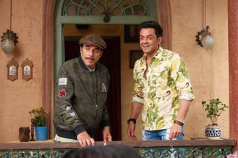 Dharmendra, Sunny Deol and Bobby Deol launch the trailer of Yamla Pagla Deewana Phir Se 