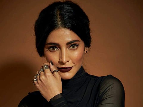 Shruti Haasan puts her aerial yoga skills to use in Vijay Sethupathi's Laabam