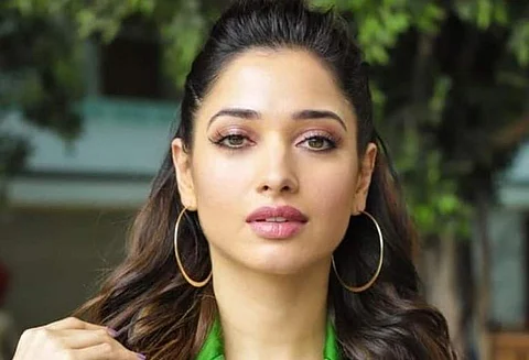Go Green! Tamannaah clicked at the promotions of Devi 2