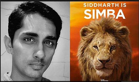 Siddharth lends his voice for Simba in the Tamil version of The Lion King