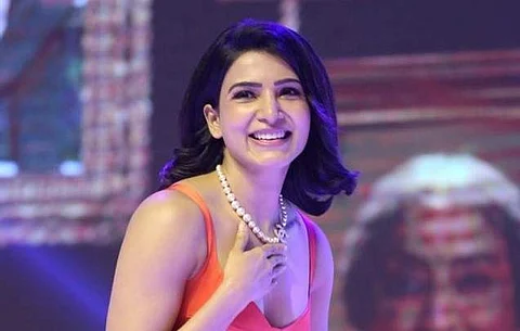 Samantha at the pre-release event of Oh Baby
