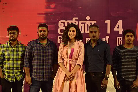 Taapsee Pannu and the team of Game Over clicked at the press meet of the film