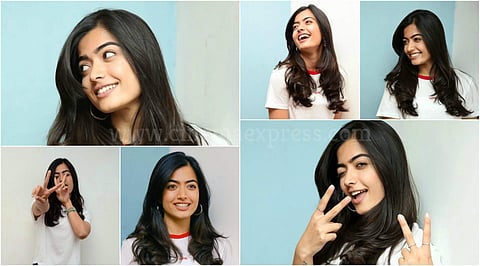 Rashmika Mandanna clicked at the Dear Comrade success meet