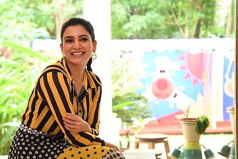 Samantha clicked during the promotions of Oh Baby