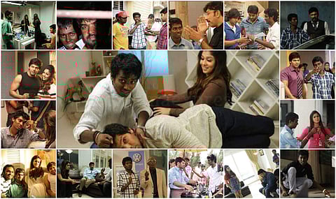 As Raja Rani completes 6 years, we give you some inside information and rare stills from the sets of Atlee's debut film.
