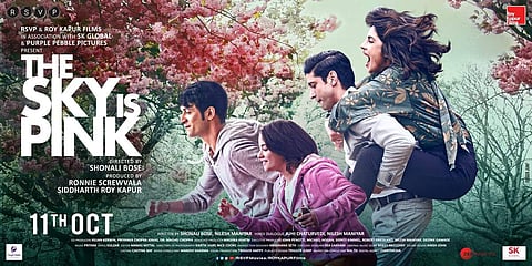 The Sky Is Pink first look: Farhan Akhtar piggybacks Priyanka Chopra in poster 