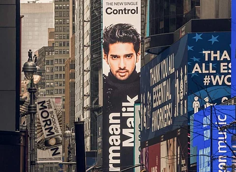 Armaan Malik becomes first Indian to be featured on the Spotify Times Square billboard 