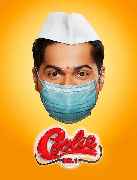 Varun Dhawan wears a mask in new poster of Coolie No. 1