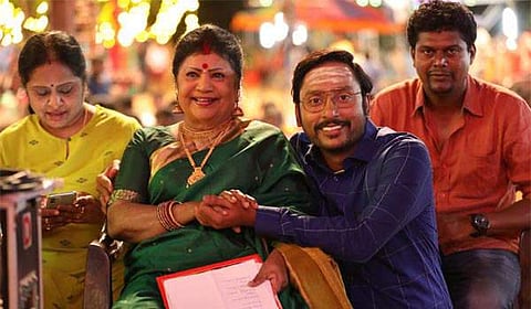 LR Easwari makes an appearance in Mookuthi Amman