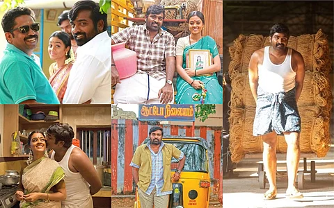 Here are a few clicks from Vijay Sethupathi's Maamanithan. Directed by Seenu Ramasamy, it also has Guru Somasundaram and Gayathrie
