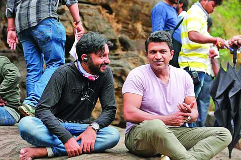 Chethan Kumar with Puneeth