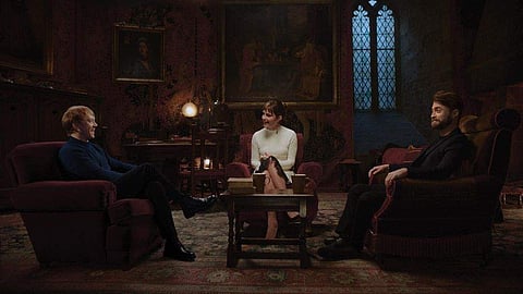 A still of Rupert Grint, Emma Watson and Daniel Radcliffe
