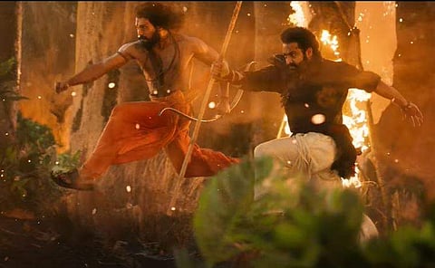 RRR Movie Trailer: Ram Charan and Jr NTR join hands and lock horns in a visual extravaganza 