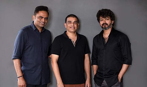 Vamshi Paidipally, Dil Raju, and Vijay