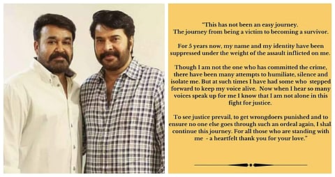Mammootty and Mohanlal extend support to Dileep case sexual assault survivor 