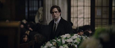 A still of Robert Patinson in The Batman