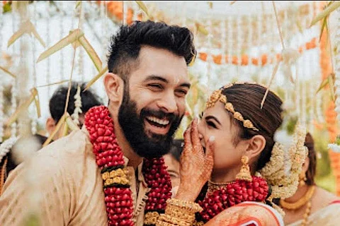 Suraj Nambiar and Mouni Roy