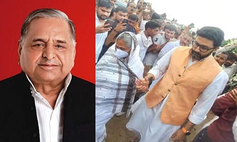 Abhishek Bachchan, Jaya Bachchan attend Mulayam Singh Yadav’s funeral in UP, watch