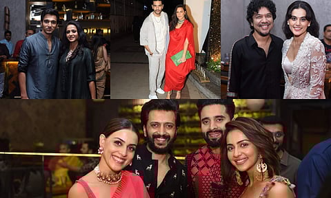 Riteish-Genelia, Anubhav Sinha, Pratik Gandhi attend Taapsee Pannu's pre-Diwali party 