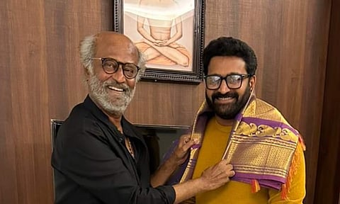 Rajinikanth and Rishab Shetty