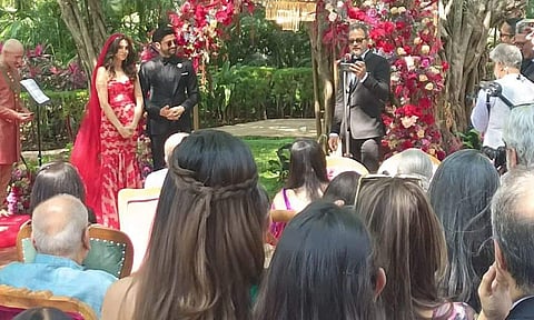Farhan Akhtar and Shibani Dandekar at their wedding