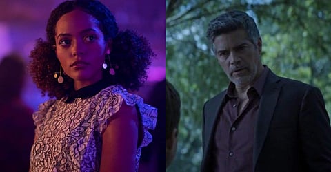 Quintessa Swindell and Esai Morales on board Master Gardener