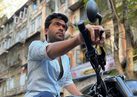 Simbu shares still from sets of Vendhu Thanindhathu Kaadu. SEE PIC