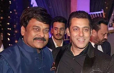 Salman Khan with Chiranjeevi