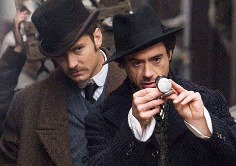 A still from the first Sherlock Holmes film
