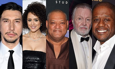 Adam Driver, Nathalie Emmanuel,  Laurence Fishburne, Jon Voight, and Forest Whitaker