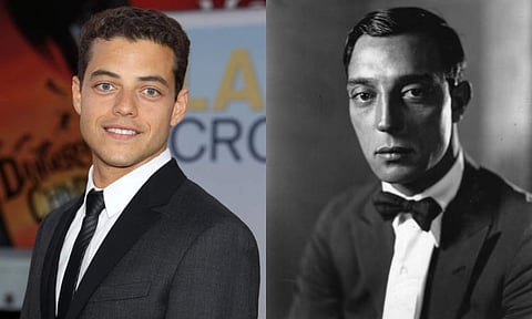 Rami Malek and Buster Keaton