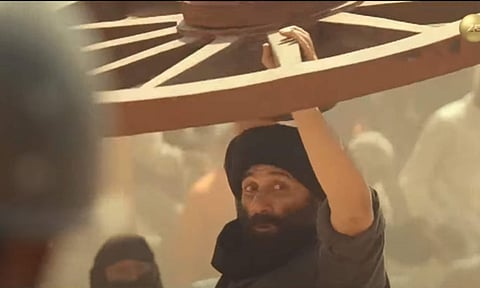 Gadar 2 first look: Sunny Deol is seen lifting a wheel