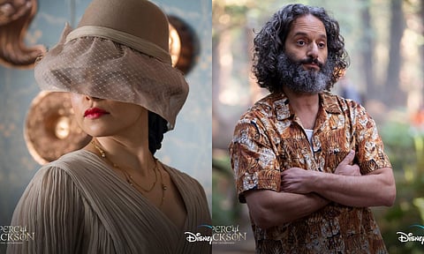 First posters of Jessica Kennedy and Jason Mantzoukas from Percy Jackson and the Olympians out