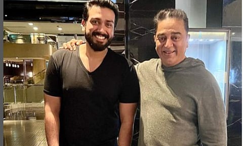 Kalidas Jayaram shares photo with Kamal Haasan from the sets of Indian 2