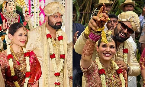 Actor Abishek Ambareesh and model Aviva Bidapa get married 