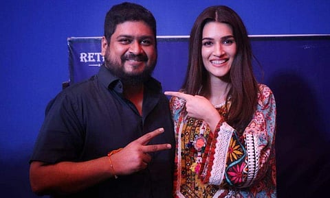 Adipurush director Om Raut leaves the internet divided with his goodbye kiss to Kriti Sanon at Tirupati Temple 