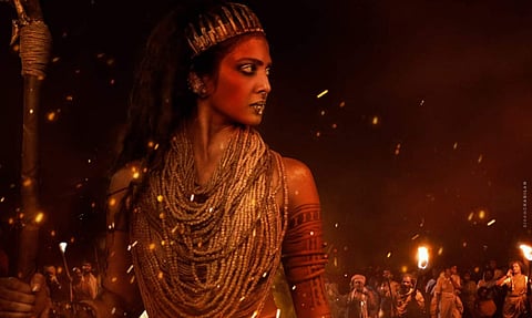 Here's a new poster of Malavika Mohanan from Thangalaan