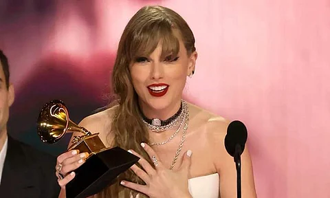 Grammy Awards 2024: Taylor Swift announces release of new album after winning 13th award