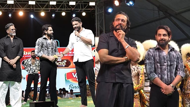 Suniel Shetty, Sudeep and Zaid Khan grace Pilli Nalike celebration in ...
